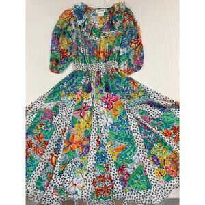 VTG 80s Neiman Marcus Jaymee Papell Maxi Dress Size Small